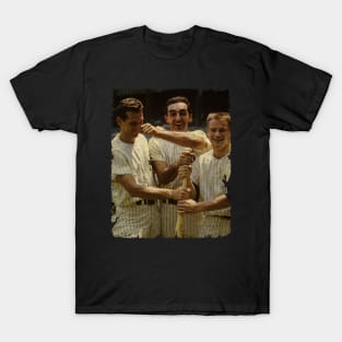 Phil Linz, Joe Pepitone, and Jim Bouton in New York Yankees T-Shirt